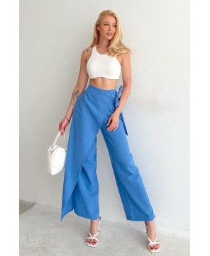 Pantaloni de in cu cravată laterală