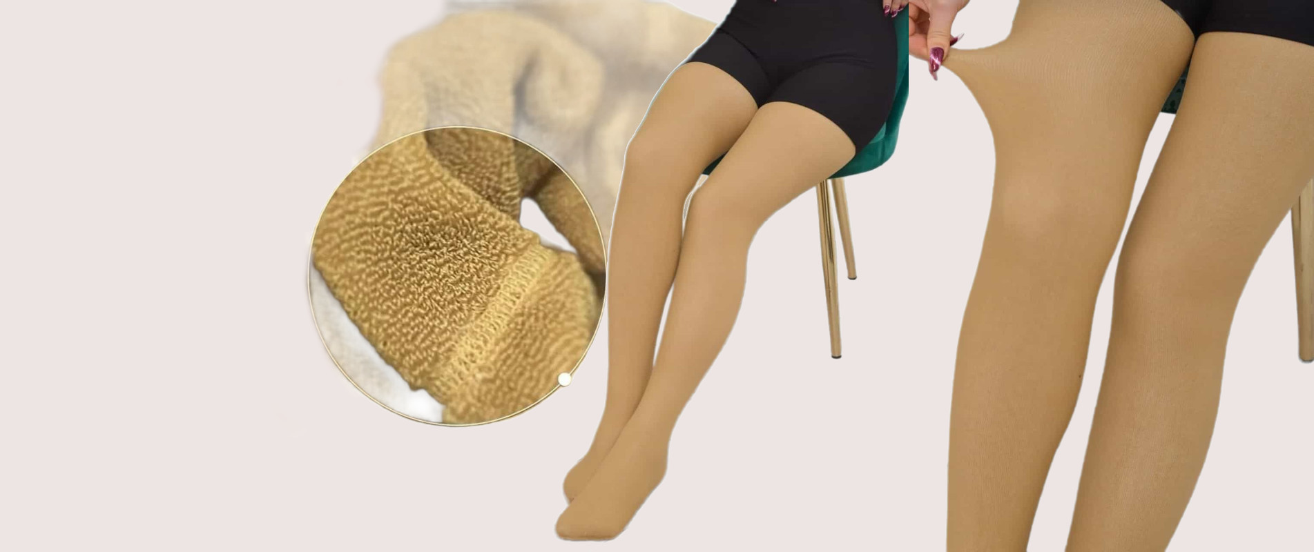 Bézs színű hőzokni